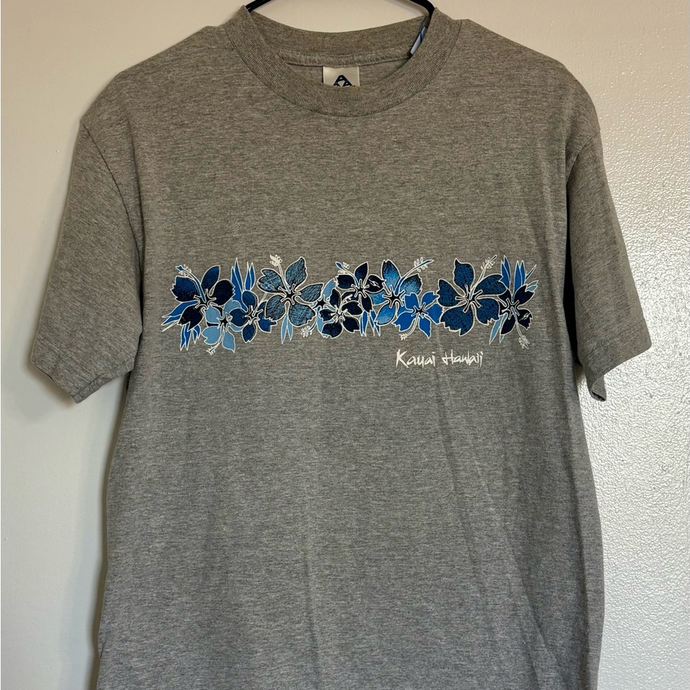 Gray Floral Kids T-Shirt